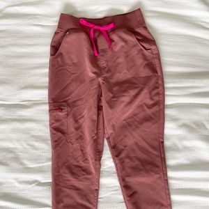 Figs Women's Mauve Zamora High Waisted - Jogger Scrub Pants - S